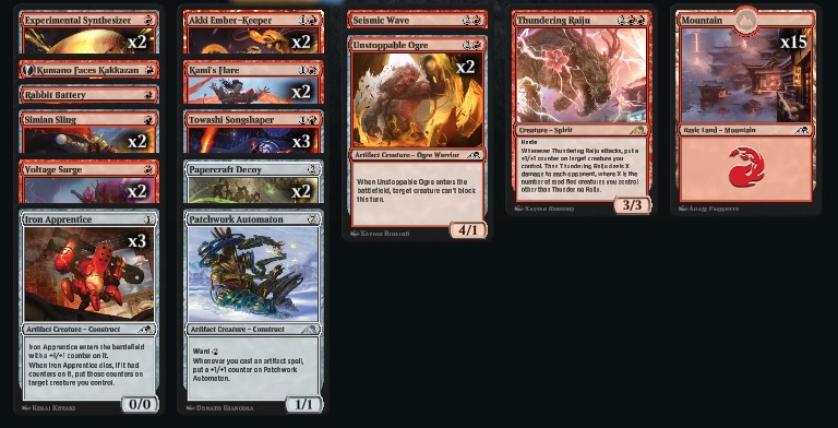 mono-red-aggro MTG Deck Pic